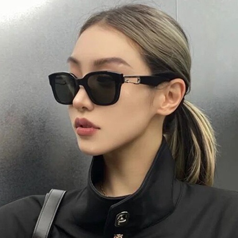 2022 New Back-Shaped Buckle Decoration  Small Square Frame Sunglasses's discount tags