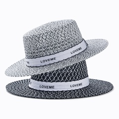 2022 New Straw Spring And Summer Flat Top Sun-Proof Outdoor Beach Hat