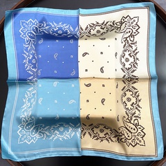 60cm Color Matching Cashew Printed Professional Lady Small Square Scarf Silk Scarf