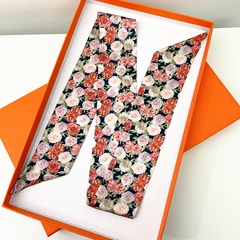 Fashion New Rose Flower Women's Hair Band Ribbon Small Scarf