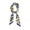 Spring Lengthened New Sunflower Flower Printed Womens Scarves Ribbon Small Scarfpicture14