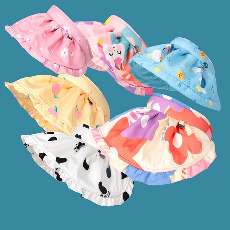 Spring and Summer New Children's Bonnet Sun-Proof Big Brim Hat Unicorn Lace Baby's discount tags