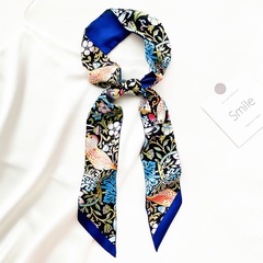 Koreanischen Stil Sommer Blume und Vogel Gedruckt Damen Dekoration Band Haar Band Schal