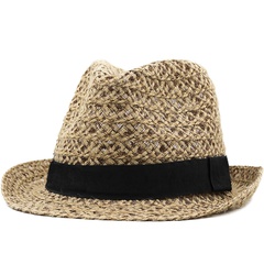 Linen Top Women's Sun Protection Curling Billycock Summer Hat Jazz Hat