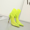 Nuevas botas de sandalia de tacn de aguja de malla sexis de piel de serpiente para mujerpicture9