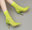 New Womens Sexy Snakeskin Mesh Stiletto Heel Sandal Bootspicture3