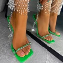 Mode Groe Gre Strass Transparent AnkleStrap Schnalle Kristall High Heels Sandalenpicture10