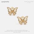 fashion goldplated hollow butterfly earrings wholesalepicture16