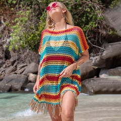 New Fashion Beach Knitted Tassel Seaside Holiday Sexy Outerwear Blouse
