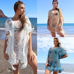 Neue Mode Hohl-out Gestrickte Bluse Sexy Urlaub Lose Bluse