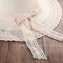 Elegant Womens Wide Lace Brim Bow Travel SunProof Beach Straw Sun Hatpicture6