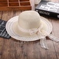 Elegant Womens Wide Lace Brim Bow Travel SunProof Beach Straw Sun Hatpicture10