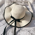 Female Summer SunProof Seaside Travel Big Brim Face Cover Straw Sun Hatpicture12