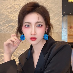 Mode Elegante Klein Blue Starry Sky Textur Ohrringe für Frauen