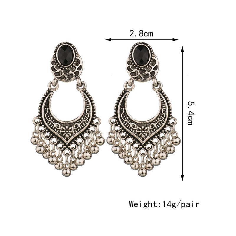 Fashion Vintage Tassel Beads Alloy Earrings Ornament Wholesalepicture1