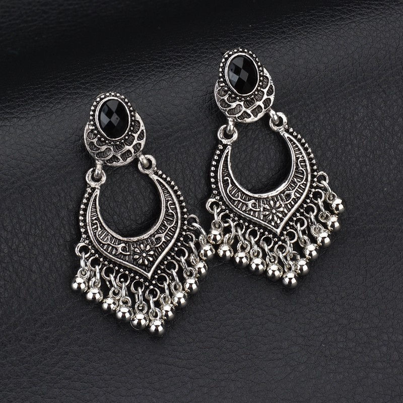 Fashion Vintage Tassel Beads Alloy Earrings Ornament Wholesalepicture2