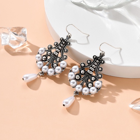Fashion Pearl-Studded Multi-Color Long Acrylic Earrings's discount tags