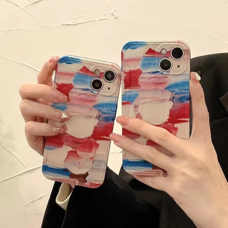 Mode neue stil farbe Öl Malerei Iphone 13 Silikon Telefon Fall's discount tags