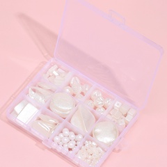 12 Grid DIY Ornament Zubehör Weiße Perle Armband Material Box