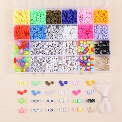 24 Grid Boxed resina polímero arcilla piezas cuentas DIY pulsera Accesorios