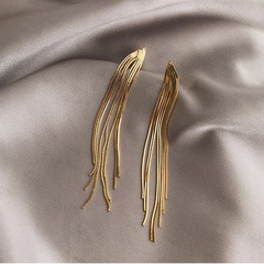 Mode Einfache Linie Kette Lange Quaste Bolzen Ohrringe Ornament