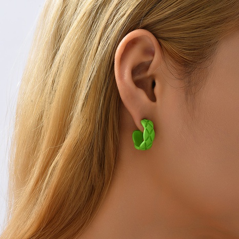 Nouveau Mode Simple C En Forme de Résine Boucles D'oreilles Croix Motif Creative Boucles D'oreilles's discount tags