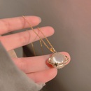 Fashion Simple Opal Planet Pendant Clavicle Chain Titanium Steel Necklacepicture11