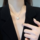 Fashion Simple Opal Planet Pendant Clavicle Chain Titanium Steel Necklacepicture7