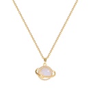 Fashion Simple Opal Planet Pendant Clavicle Chain Titanium Steel Necklacepicture10