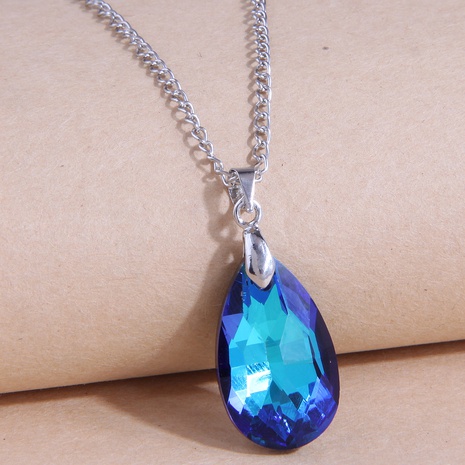 new Fashion Simple Water Drop Crystal Personalized Necklace's discount tags