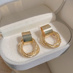 Fashion Simple 2022 New Women's Multi-Layer Circle Metal Earrings