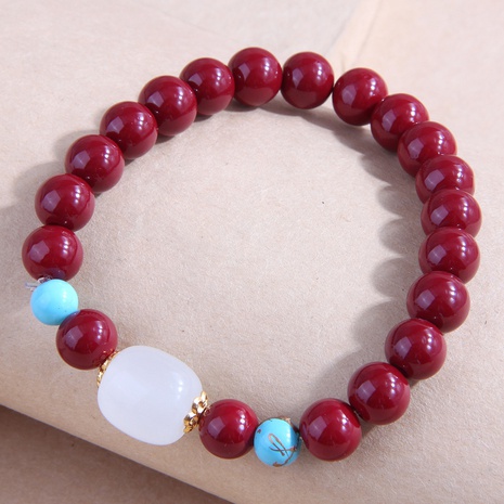 Fashionable solid color Simple Lucky Beads decor Bracelet's discount tags