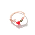 Korean fashion flower open ring new artificial gem diamond love ringpicture21