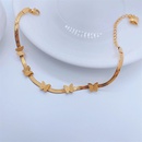 Fashion Elegant 18K Gold Plating Butterfly Snake Bone Chain Titanium Steel Braceletpicture9