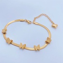 Fashion Elegant 18K Gold Plating Butterfly Snake Bone Chain Titanium Steel Braceletpicture8