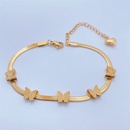Fashion Elegant 18K Gold Plating Butterfly Snake Bone Chain Titanium Steel Braceletpicture7