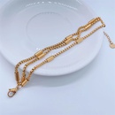 Fashion Elegant 18K Gold Plating MultiLayer Chain Titanium Steel Braceletpicture9