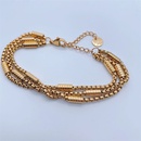 Fashion Elegant 18K Gold Plating MultiLayer Chain Titanium Steel Braceletpicture8