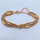 Fashion Elegant 18K Gold Plating MultiLayer Chain Titanium Steel Braceletpicture7