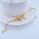 Fashion Elegant 18K Gold Plating Four Leaf Clover Chain Titanium Steel Braceletpicture9