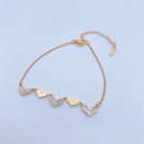 Fashion Elegant 18K Gold Plating Heart Pattern Thin Chain Titanium Steel Braceletpicture11