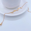 Fashion Elegant 18K Gold Plating Heart Pattern Thin Chain Titanium Steel Braceletpicture10