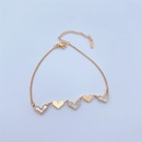 Fashion Elegant 18K Gold Plating Heart Pattern Thin Chain Titanium Steel Braceletpicture8