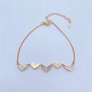 Fashion Elegant 18K Gold Plating Heart Pattern Thin Chain Titanium Steel Braceletpicture7