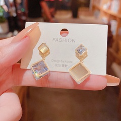 Fashion Tassel Earrings Opal Stone Ear Studs Female Wholesale