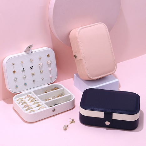Fashion Mirror Simple Girl Earring Jewelry Box Storage Small Wholesale's discount tags