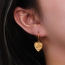 Fashion Ear Hoop Jewelry Stainless Steel Plated 18K HeartShaped Devils Eye Pendant Earringspicture9