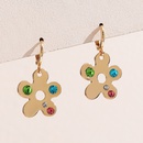 Fashion Jewelry Flower Shaped Inlay Rhinestone Alloy Earringspicture5