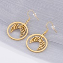 Fashion New Stainless Steel Round Hollow Angel Wings Ear Hookpicture6