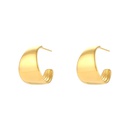 Fashion Stainless Steel Wide Surface C Type Earringspicture10